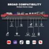 Hayner-Seek Podcast Equipment Bundle for 2,Audio Interface DJ Mixer With 3.5mm XLR Condenser Microphone for Living Streaming,Recording,Gaming,TikTok,YouTube,PC,Smartphone (Red) - Image 5