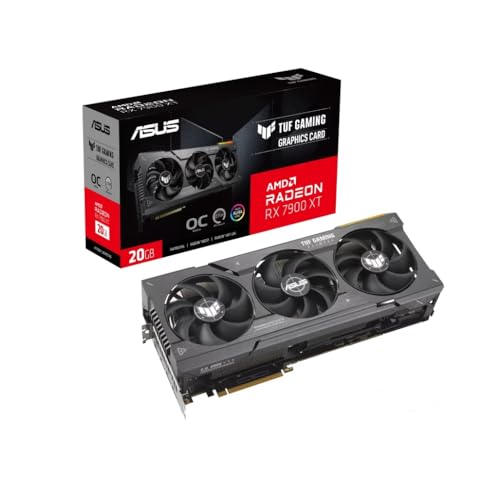 ASUS TUF Gaming AMD Radeon RX 7900 XT OC Edition Gaming Graphics Card (PCIe 4.0, 20GB GDDR6 Memory, 1x HDMI 2.1, 3X DisplayPort 2.1, GPU Tweak III, TUF-RX7900XT-O20G-GAMING)