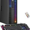 HP EliteDesk Desktop RGB Lights Computer AMD A-Series Processor 8 GB RAM, 512 GB SSD, Windows 10 Pro 64-bit, Wi-Fi, Gaming PC Keyboard & Mouse (Renewed)