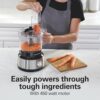 Hamilton Beach Food Processor & Vegetable Chopper for Slicing, Shredding, Mincing, and Puree, 10 Cups + Easy Clean Bowl Scraper, Black and Stainless Steel (70730) - Image 4