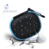 BOVKE Carrying Case for Noxgear 39g Wearable Waterproof Bluetooth Speaker, Magnetic Clip-On Wireless Portable Mini Bluetooth Speakers Holder, Mesh Pocket for Charging Cables, Black+Blue - Image 5