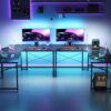 Casaottima L Shaped Gaming Desk, Corner Desk Gaming Table for Home Office, Computer Desk Sturdy Writing Workstation for Small Space, Easy to Assemble, 51 inch, Carbon Fiber Surface, Black - Image 5