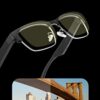 OOAVR Bluetooth Glasses,New Wireless Bluetooth Glasses,Smart Audio Glasses,Men's/Women's Indoor and Outdoor Entertainment Smart Glasses,Including 2 Magnetic Charging Wires(Silver,Clear) - Image 5
