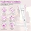 VZVJTR Wired Handheld Massager, Personal Foot Deep Tissue Massager, Back Massager with 10 Speed Settings, Powerful Whole Body Massage Tool for Muscle, Back, Foot, Neck (White) - Image 4