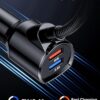 Bluetooth FM Transmitter (Upgraded Version) in-Car Wireless Radio Adapter Kit W 1.8" Color Display Hands-Free Call Fast Charging 18W and Smart 2.4A Dual USB Ports, TF Card MP3 Player - Image 3