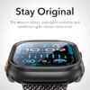 ESR for Apple Watch Ultra 2/1 Case with Screen Protector 49mm (2024/2023/2022), Military Grade Protection, Aluminum Alloy Case with 2 Pack Armorite Glass Protector Set, Stay Original, Black - Image 5
