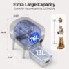 Fsitego Self Cleaning Cat Litter Box: Extra Large Automatic Litter Box for Multiple Cats, Odor-Free, App-Controlled, Ambient Light Waste Disposal - Image 2