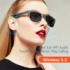 F06 Smart Glasses Open Ear Bluetooth Sunglasses for Men Women 5.3 Bluetooth Smart Sunslasses Touch Control Music Calling with UV Filtered Lenses, Storage Case for Outdoor Running Cycling - Image 3