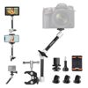 11" Adjustable Magic Arm DSLR Mirrorless Action Camera Camcorder Smartphone LCD Monitor Video Vlog Rig w/Clamp Holder Mounts fit for GoPro iPhone