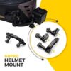 MiPremium Rotary Extension Arm Helmet Mount Set for GoPro Hero 13 12 11 10 9 8 7 6 5 4 Session Black Silver XIAOYI 4K SJCAM Sports Action Camera Accessories Kit Motorcycle Curved Chin Pivot Connector - Image 4