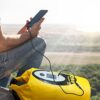 Qoolife Dry Bag Waterproof with Solar Bluetooth Speaker & Light - 20L Roll Top Dry Sack Keeps Gear Dry for Men Women Kayaking, Beach, Rafting, Boating, Hiking, Camping and Fishing (Yellow-BL) - Image 3