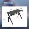 PayLessHere 47 Inch Gaming Desk PC Carbon Fiber Table Ultimate Gamer Workstation with Cup Holder & Headphone Hook for Home Office,Blue (Blue) - Image 3