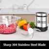 Kitchen in the box Food Processors,400W All-Copper Motor Meat Grinder & Food Chopper - Electric Vegetable Chopper with 2 Bowls(8 Cup+8 Cup) & 2 Bi-Level Blades for Meat/fish/Vegetable/Baby Food - Image 4