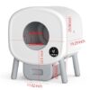 Self-Cleaning Cat Litter Box Double Safety Protection,100L Automatic Litter Box-Robot for Multiple Cats,Large Electric Litter Kitty Box-APP Control,Odor-Free,Liner&Litter Mat&Deodorizing Box - Image 7