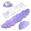 LJYZMD Cloud Wrist Rest Set for Keyboard and Mouse, Includes Cute Coaster, with Computers and Laptops（Purple Star Set）