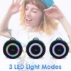 SKYWING Soundace S6 IPX7 Waterproof Shower Speaker 5W Bass+ Bluetooth with Suction Cup Hook Lanyard RGB Light, Premium Mini Portable Outdoor Wireless Speaker for Bike Pool Beach - Image 4