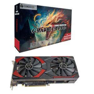 ZER-LON Radeon RX 580 8GB Graphics Card, 2048SP GDDR5 256 Bit Pc Gaming Video Card with Dual Cooling Fan, HDMI DP DVI-Output, PCI Express 3.0 Computer GPU for Office and Gaming