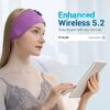 Voerou Sleep Headphones Wireless Bluetooth - Adjustable Headband Earbuds Washable Sleeping Headphones, Technology Gadgets for Side Sleepers, Workout, Jogging, Yoga, Travel, Meditation - Image 2