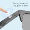 F06 Smart Glasses Open Ear Bluetooth Sunglasses for Men Women 5.3 Bluetooth Smart Sunslasses Touch Control Music Calling with UV Filtered Lenses, Storage Case for Outdoor Running Cycling - Image 4