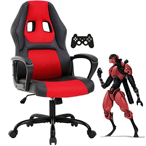 GTPLAYER Gaming Chair, Computer Office Chair with Pocket Spring Cushion, Linkage Armrests and Footrest, High Back Ergonomic Computer Chair with Lumbar Support Task Chair with Footrest