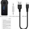 Mini Bluetooth Receiver for BLU Grand M3 - Wireless to 3.5mm Jack Hands-Free Car Kit 3.5mm Audio Jack w/LED Button Indicator for Audio Stereo System Headphone Speaker - Image 8