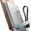 INIU Magnetic Portable Charger, Ultra Slim Qi2 Certified 10000mAh 30W Fast Charging Power Bank, Wireless Battery Pack with Foldable Stand, Phone Charger Only for iPhone 16/15/14/13/12 Series, White