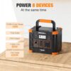 Portable Power Station 300W (Peak 600W), GRECELL 288Wh Solar Generator with 60W USB-C PD Output, 110V Pure Sine Wave AC Outlet Backup Lithium Battery for Outdoors Camping Travel Hunting Home Blackout - Image 3