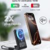 INIU Magnetic Portable Charger, Ultra Slim Qi2 Certified 10000mAh 30W Fast Charging Power Bank, Wireless Battery Pack with Foldable Stand, Phone Charger Only for iPhone 16/15/14/13/12 Series, White - Image 3