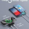 podoru for Magsafe Battery Pack, Foldable 10000mAh Wireless Portable Charger with USB-C Cable LED Display 22.5W PD Fast Charging Magnetic Power Bank for iPhone 16/15/14/13/12 All Series-Black - Image 5