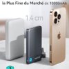 INIU Magnetic Portable Charger, Ultra Slim Qi2 Certified 10000mAh 30W Fast Charging Power Bank, Wireless Battery Pack with Foldable Stand, Phone Charger Only for iPhone 16/15/14/13/12 Series, White - Image 2