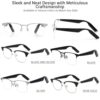 More than Lens AI Translation Smart Glasses for Men Women, AI Translator, Bluetooth 5.4, Voice Assistant, Open Ear Lightweight Eyewear with Polarized Anti-Bluelight Lenses, Silver - Image 6