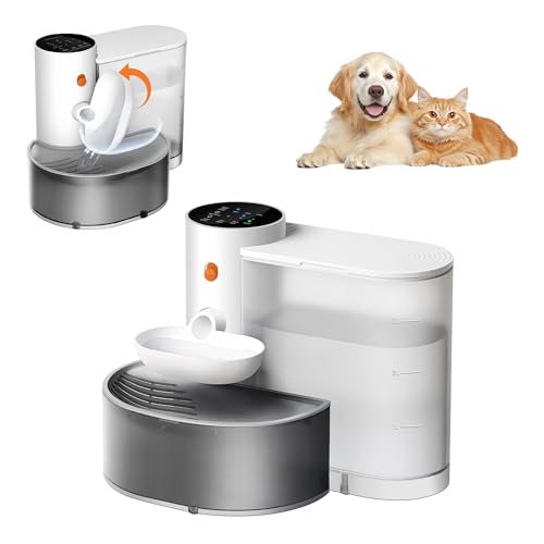 Smart Pet Water Fountain, 3L/100oz Automatic Cat Water Fountain, Rechargeable and No Filter Dog Water Dispenser, 2025 Wireless Ultra Quiet Pet Drinking Dispenser for Cats and Small Dogs