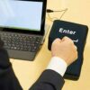 Nurnesy Big Enter Key Enter Button Throw Pillow Funny Office Sleeping Pillow Laptop Computer Lap Desk for Laptop Desk Gadgets Laptop Desk Mens Stress Travel Pillow (black) - Image 2