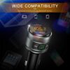 Bluetooth 5.3 FM Transmitter for Car, 3.0 Wireless Bluetooth FM Radio Adapter Music Player FM Transmitter/Car Kit with Hands-Free Calling and 2 USB Ports Charger Support USB Drive - Image 5