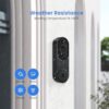 Hubposh Wi-Fi Smart Video doorbell Camera Wireless with Motion Detection, Night Vision, Cloud Storage, Two Way Audio, Chime Ringer Included (Black) - Image 9