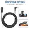 YQMAJIM 2.5mm Dash Cam Rear Camera Extension Cable, (25Ft Thicker) Backup Camera Extension Cord,Reverse Camera Adapter Extension Wire.Mirror Cam Rear View Camera Extension Cable Fits 4Pin&5Pin Dashcam - Image 5