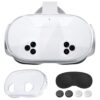Qoosea for Meta Quest 3S Cover with 4 Joystick Caps & Camera Lens Cover for Oculus Quest 3S TPU Protector Shell for Meta Quest 3S Accessories for Oculus Quest 3 Accessories - Image 8
