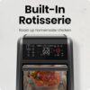 CHEFMAN ExacTemp™ 12 Quart 5-in-1 Air Fryer with Integrated Smart Cooking Thermometer, 28 Touchscreen Presets, Rotisserie, Dehydrator, Bake, XL Convection Oven with Auto Shutoff, Black - Image 6