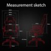 Gaming Chair,Gaming Chairs for Adult Computer Desk Chair - Black Ergonomic Office Executive Adjustable Swivel Task Cloth Fabric Racing Chair with Fixed -up Armrest for Adults,Men,Girls - Image 2