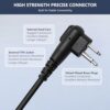 Radio Mic with Reinforced Cable Compatibility for Motorola Two Way Radios PMMN4013 PMMN4013A and CLS1410 XTN GTX RDX CP200 PR400 CT250 Radios Speaker Microphone with 3.5mm Audio Jack&Swivel Clip - Image 3