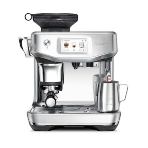 Chefman CaféMaster Pro Espresso Machine, Brew Single or Double Shots, Coffee Maker with Built-In Milk Frother for Cappuccino & Latte, XL 1.8 Liter Removable Water Reservoir - Stainless Steel
