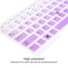 Dell Latitude Keyboard Cover for Dell Latitude E7450 E7470 E5470 E7480 E5450 5480 5490 7490, Dell 3340 E3340 Laptop Silicone Keyboard Skin Keyboard Protector, Gradual Purple (US Layout, with Pointing) - Image 3