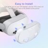 Qoosea for Meta Quest 3S Cover with 4 Joystick Caps & Camera Lens Cover for Oculus Quest 3S TPU Protector Shell for Meta Quest 3S Accessories for Oculus Quest 3 Accessories - Image 6