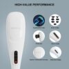 MEGAWISE Handheld Back Massager | Deep Tissue Percussion Relief for Back, Neck, Shoulders, Waist Legs, Full Body for Improved Blood Circulation and Fatigue Relief (Pearl White 6Ft Corded) - Image 7