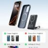 INIU Magnetic Portable Charger, Ultra Slim Qi2 Certified 10000mAh 30W Fast Charging Power Bank, Wireless Battery Pack with Foldable Stand, Phone Charger Only for iPhone 16/15/14/13/12 Series, White - Image 6