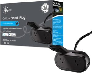 Geeni Outdoor Duo Wi-Fi Smart Plug, Weatherproof Dual Socket, Wireless Remote Control, Works with Alexa & Google Home, 2 Outlets