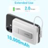 Anker Zolo Magnetic Power Bank, 10,000mAh Wireless Portable Charger with 30W Max Fast Charging, Battery Pack with Built-in USB-C Cable and Adjustable Stand, for iPhone 16/15 Series, AirPods, and More - Image 3