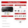 Canon TS202 Inkjet Photo Printer, Black (USB Required, not Included) - Image 2