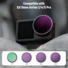 NEEWER Snap On ND Filter Set Compatible with DJI Osmo Action 3/4/5 Pro, 4 Pack ND8+ND16+ND32+CPL Neutral Density Polarizing Action Camera Accessories, Multicoated HD Optical Glass, FL-A76 - Image 2
