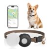 Hongtop H GPS Tracker for Dogs, Cats etc, 2 in 1 Pet Tracker with Adjustable Buckle Collar, Pet GPS Tracker, Work with Find My APP, Real-time Location, Instant Location Updates, No Monthly Fee